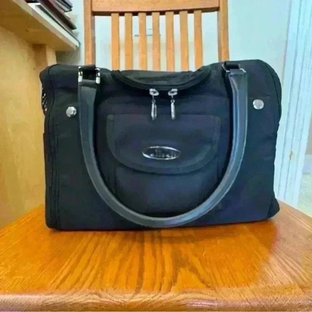 Celltei Lite Dog Carrier Sturdy Windows Crossbody Strap 53” Black 12.5”x11”x9”